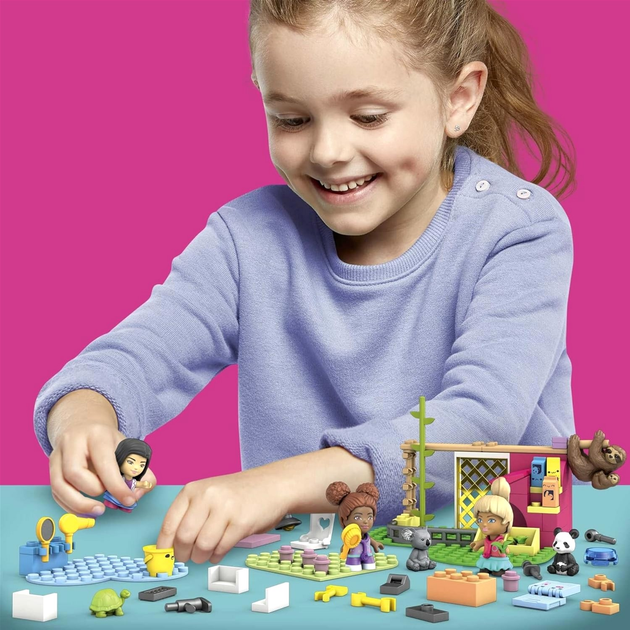 Klocki konstrukcyjne Barbie Animal Grooming Station 97 elementów (0887961971576) - obraz 4