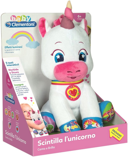 Maskotka Clementoni Unicorn Sing and Glow (8005125172504) - obraz 1