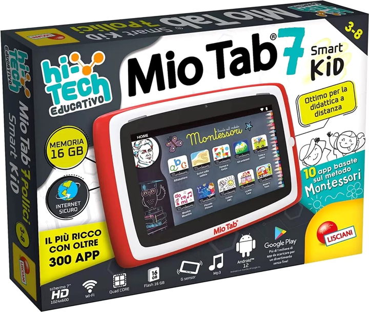 Інтерактивний планшет Lisciani Mio Tab 7 Smart Kid 2022 (8008324097012) - зображення 1