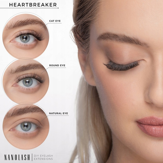Sztuczne rzęsy Nanolash Eyelash w kępkach Heartbreaker 36 szt (5905669547840) - obraz 3
