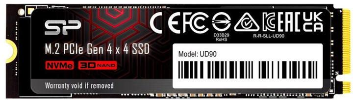 SSD диск Silicon Power UD90 2TB M.2 2280 NVMe PCIe 4.0 x4 3D NAND (TLC) (SP02KGBP44UD9005) - зображення 1