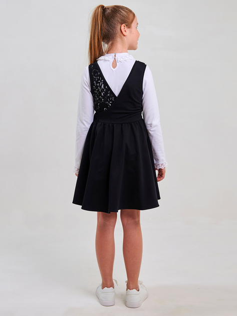 Подростковый школьный сарафан для девочки Smil 120393 140 см Черный (4824039326032) 