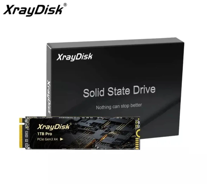 SSD диск XrayDisk Pro M.2 2280 NVME PCIe 3x4, TLC, 1TB (SM2263XT