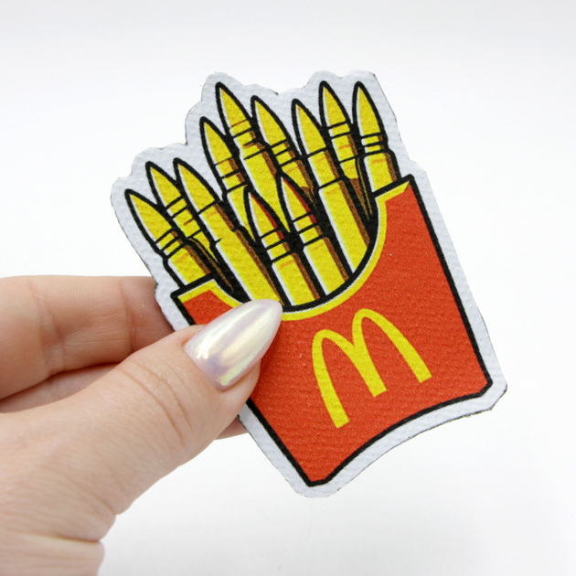 Шеврон надрукований Mcdonalds патрони картопля фрі на липучці - зображення 1