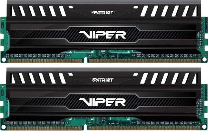 Оперативна пам'ять Patriot DDR3-1600 16384MB PC3-12800 (Kit of 2x8192) Viper III Black (PV316G160C9K) - Фото 1 Оперативна пам'ять Patriot DDR3-1600 16384MB PC3-12800 (Kit of 2x8192) Viper III Black (PV316G160C9K) - зображення 1