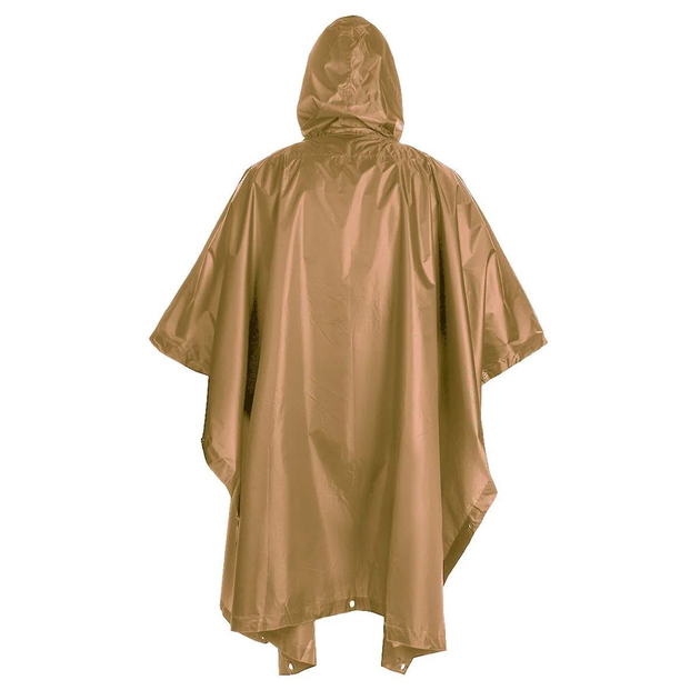 Дощовик пончо MFH Poncho Rip-Stop One size Coyote (08524R) - зображення 2