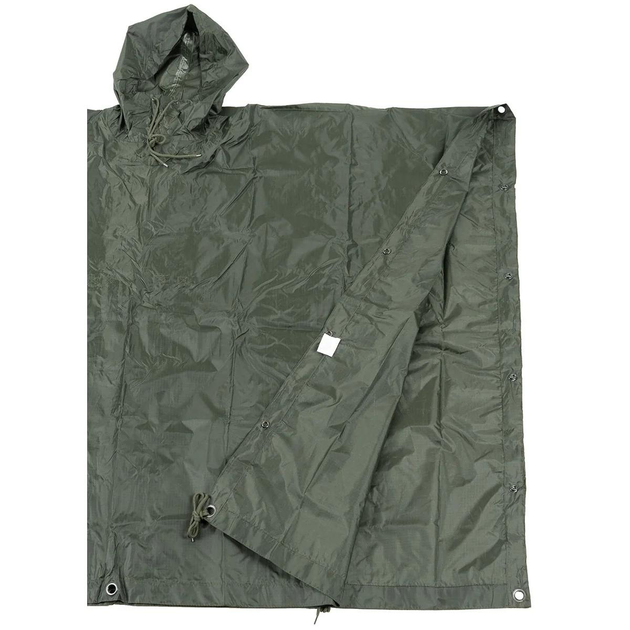 Дощовик пончо MFH Poncho Rip-Stop One size Olive (08524B) - изображение 2