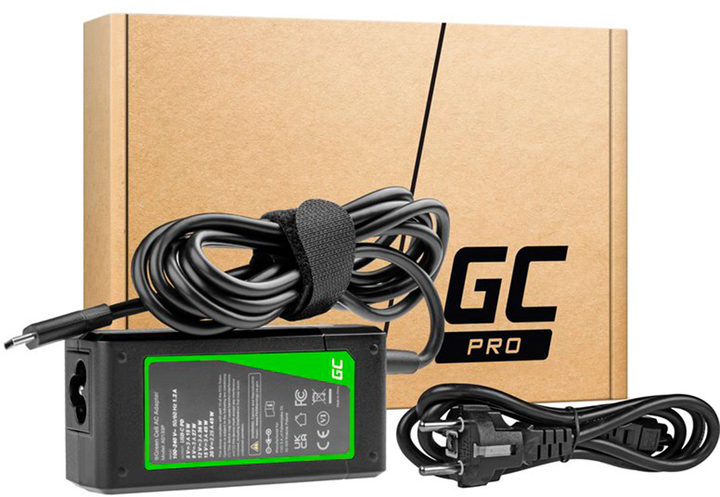Блок живлення для ноутбука GreenCell AD133P AC adapter USB-C 45W (5904326372016) - зображення 5