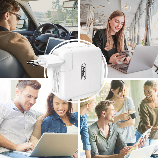 Блок Живлення Andowl Q-KC02X1 85W L-Type Швидка Високошвидкісна Зарядка MagSafe для MacBook Pro и Air - зображення 3