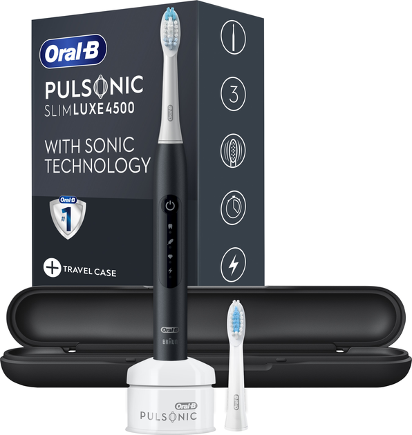 Szczoteczka elektryczna ORAL-B BRAUN Pulsonic Slim Luxe 4500 Czarna (4210201396420) - obraz 1