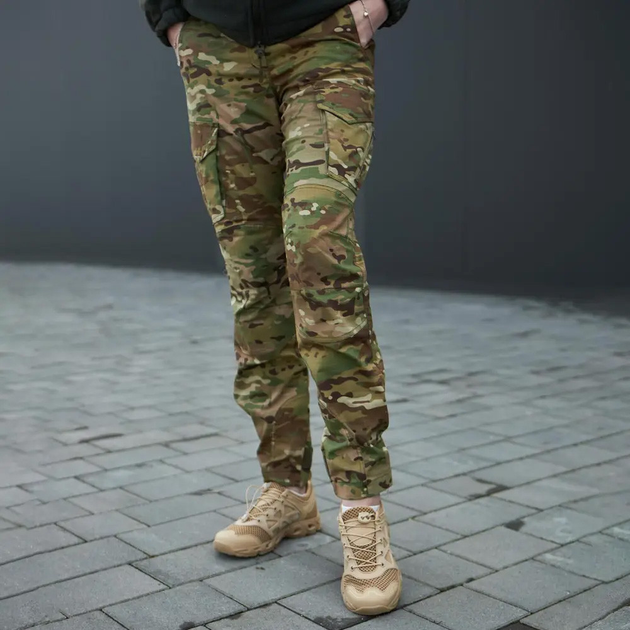 Жіночі штани з манжетами Military ріп-стоп мультикам розмір M - зображення 1