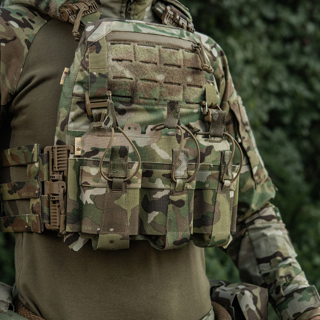 Подсумок для магазинов с креплением на плитоноску M-TAC "Cuirass QRS" Cordura мультикам 25 х 14.5 см - изображение 2