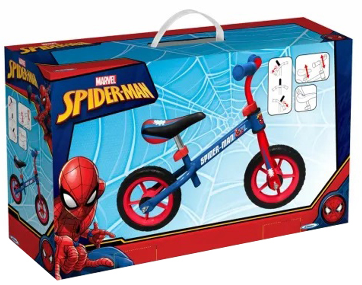 Rower biegowy Huffy Disney Spiderman 10'' Błękitno-czerwony (60194) (3496272500060) - obraz 1