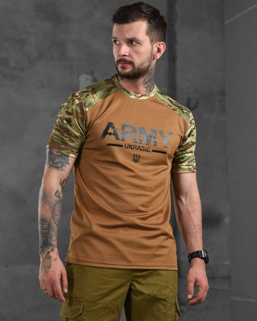 Тактична чоловіча футболка Army Ukraine 2XL койот+мультикам (87630) - зображення 1