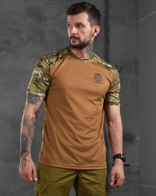 Тактическая мужская футболка с принтом L койот+мультикам (87631) - изображение 1