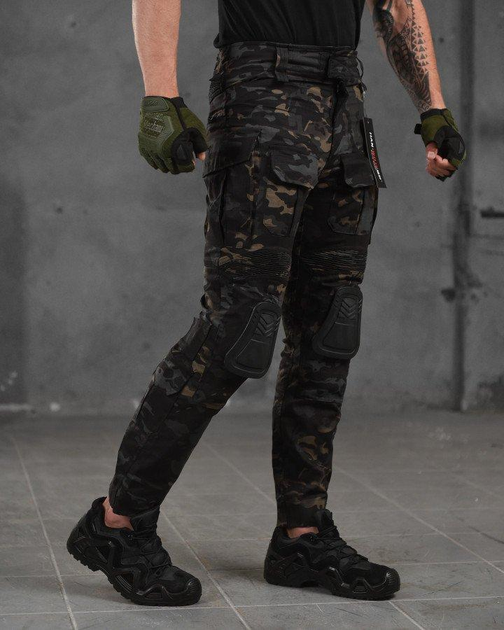 Армейские мужские штаны с наколенниками G3 M черный мультикам (52106) - изображение 2