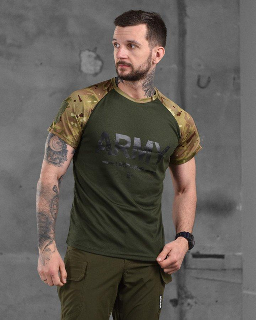Армійська чоловіча футболка ARMY L олива+мультикам (87168) - зображення 1