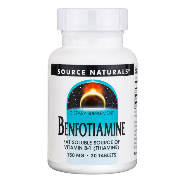 Витамины Source Naturals Бенфотиамин 150 мг Benfotiamine 30 таблеток ...
