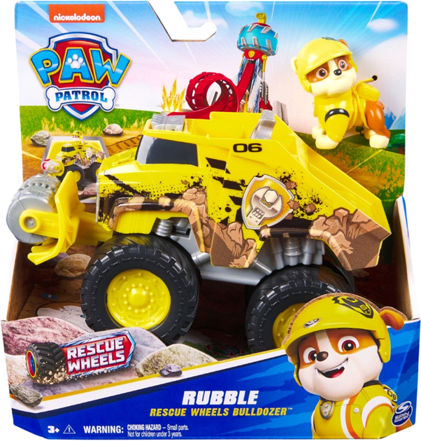 Транспортний засіб Spin Master Paw Patrol Rescue Wheels Themed Vehicles Rubble (778988452844) - зображення 1