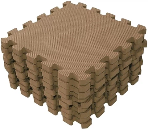 Mata do zabawy BabyDan 9 elementów Cappuccino (5705548046590) - obraz 3