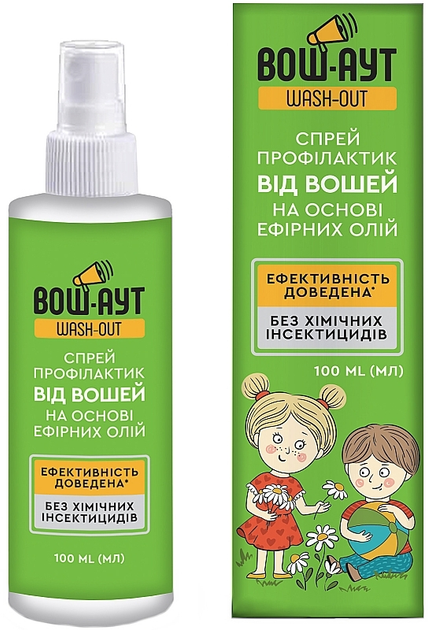 Протипедикулезный профилактический спрей против вшей - Wash-Out 100ml (100ml) (1190292-2098319681-2) - изображение 1