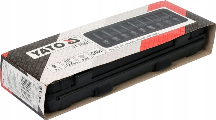 Набор Ударных Бит Головок RIBE 1/2" (RM5-RM14) 9 шт YATO (YT-10681) - Фото 7 Набор Ударных Бит Головок RIBE 1/2" (RM5-RM14) 9 шт YATO (YT-10681) - изображение 7