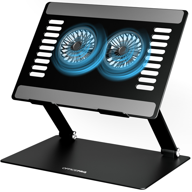 Охолоджуюча підставка для ноутбука OfficePro LS122B Aluminum alloy Black - зображення 6