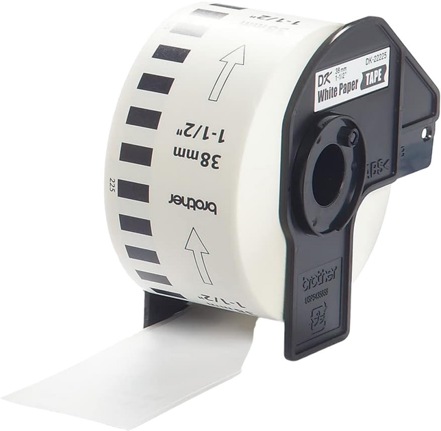 Taśma etykietowa Brother DK22225 Continuous Paper Tape 38 mm x 30.5 m White (DK22225) - obraz 2