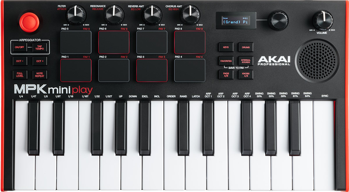 MIDI клавиатура Akai MPK Mini Play MK3 (IKLAKIMID0014