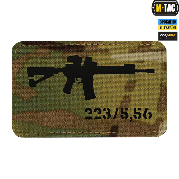 M-Tac нашивка AR-15 .223/5,56 Laser Cut Multicam/Black - изображение 1
