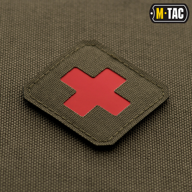 Нашивка M-Tac Medic Cross Laser Cut Ranger Green/Red - изображение 2