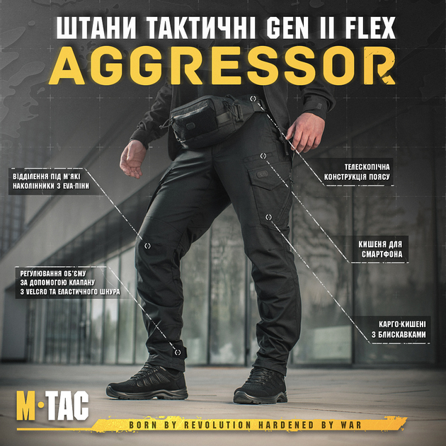 Штани M-Tac Aggressor Gen II Flex Black 40/36 - зображення 2