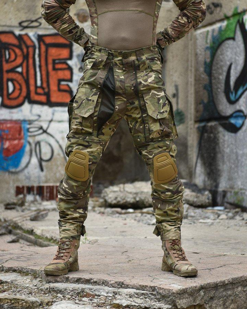 Военные летние штаны со съемными наколенниками Мультикам S - изображение 1
