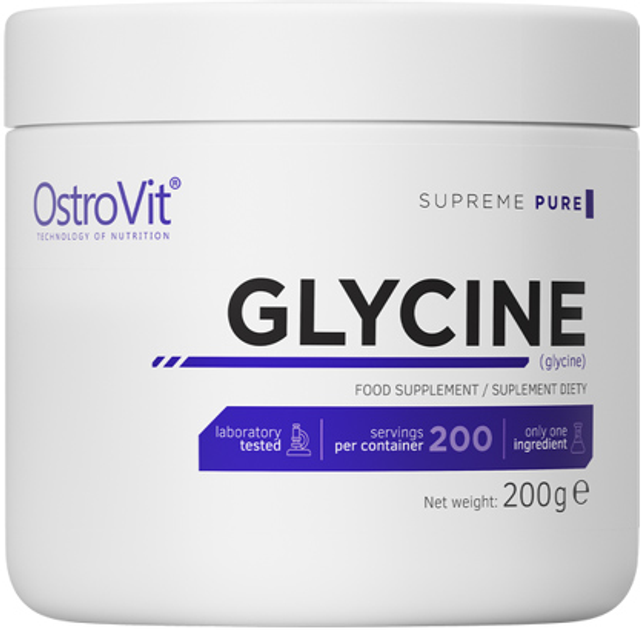 Харчова добавка OstroVit Glycine 200 г (5902232619768) - зображення 1