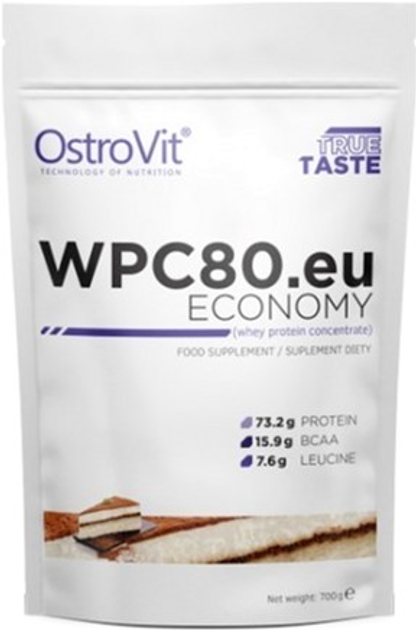 Białko OstroVit WPC80.eu Economy 700 g Tiramisu (5902232612141) - obraz 1