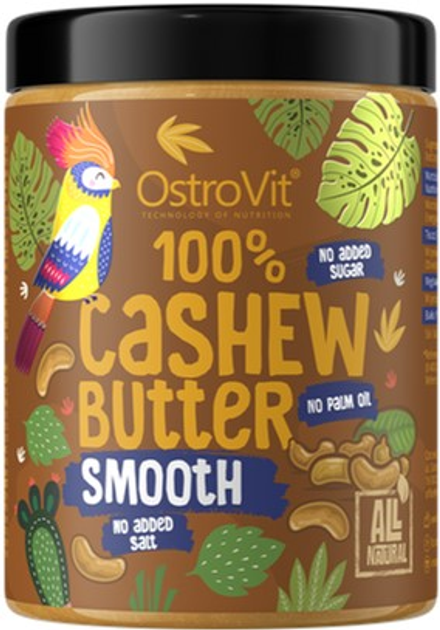 Паста OstroVit 100% Cashew Butter Smooth 1000 г (5902232613780) - зображення 1