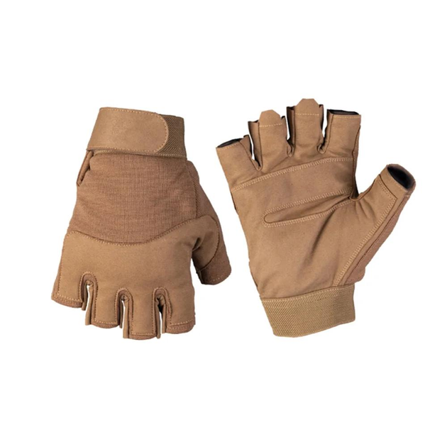 Рукавиці тактичні розмір S MIL-TEC Army Fingerless Gloves Койот (12538519-S) - зображення 1