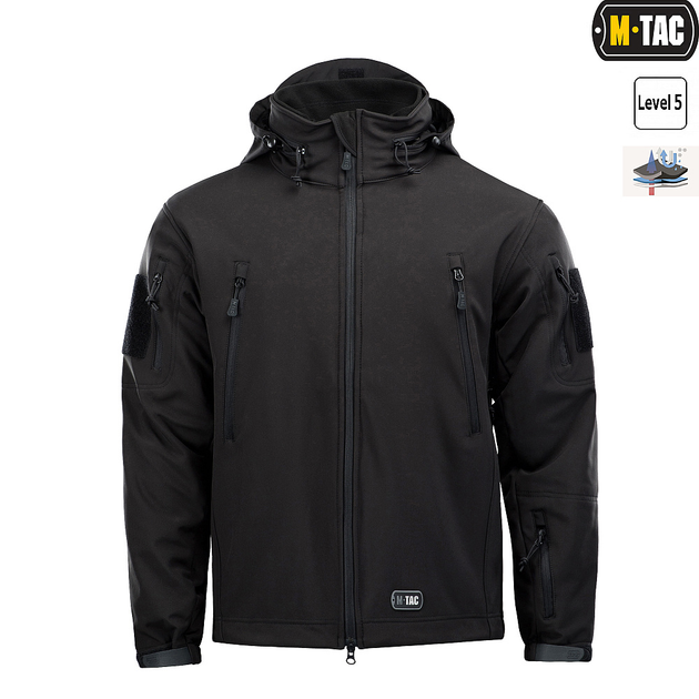 Куртка M-Tac Soft Shell с подстежкой Black XL - изображение 2