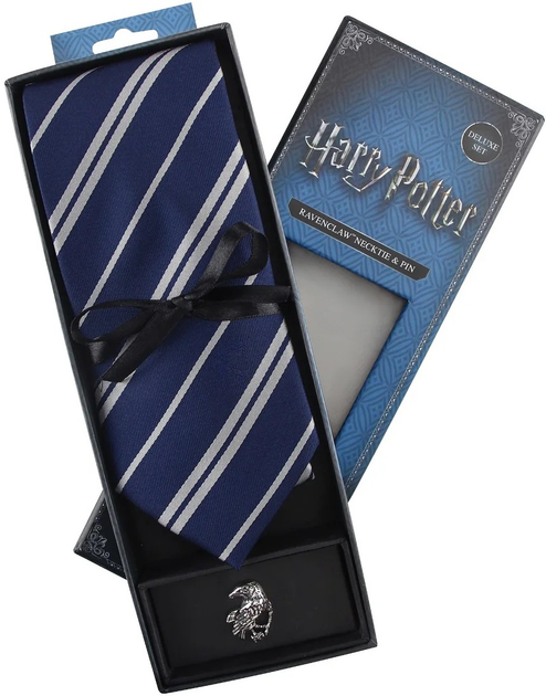 Краватка Harry Potter Deluxe Рейвенклов з металевим значком (4895205600645) - зображення 4