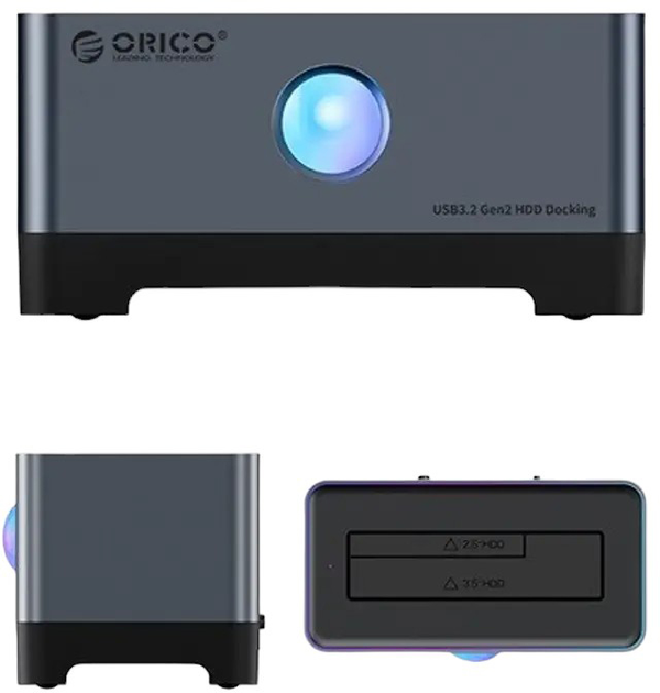 Док-станція Orico 5518C3-GY-BP для HDD/SSD 2.5/3.5" USB 3.2 (5518C3-GY-BP) - зображення 2