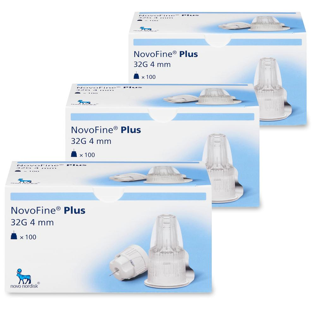 Голки для інсулінових ручок "Novofine Plus" 4 мм (32G x 0,23 мм), 300 шт. - зображення 1