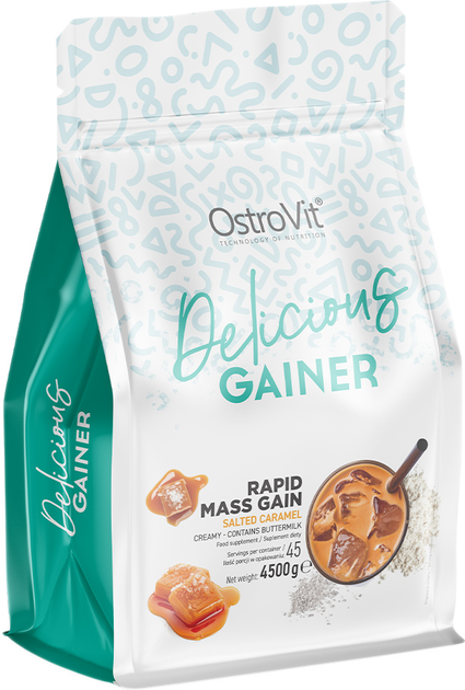 Гейнер OstroVit Delicious GAINER 4500 г Солона карамель (5903933900872) - зображення 1