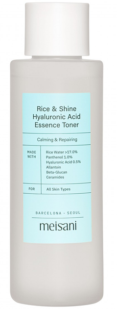 Тонік для обличчя Meisani Rice & Shine Hyaluronic Acid 150 мл (98437016160138) - зображення 1