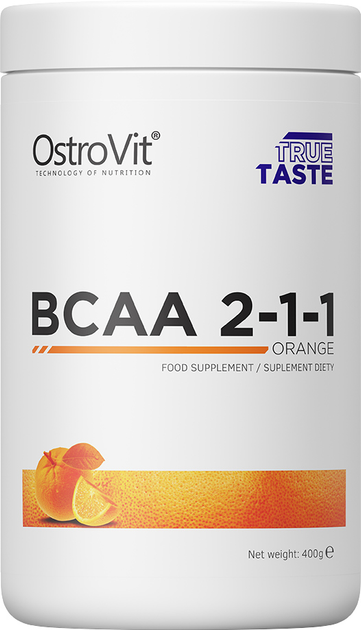 Aminokwas OstroVit BCAA 2-1-1 400 g Pomarańczowy (5902232619980) - obraz 1