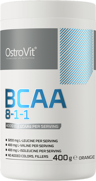 Амінокислота OstroVit BCAA 8-1-1 400 г Апельсин (5902232611373) - зображення 1