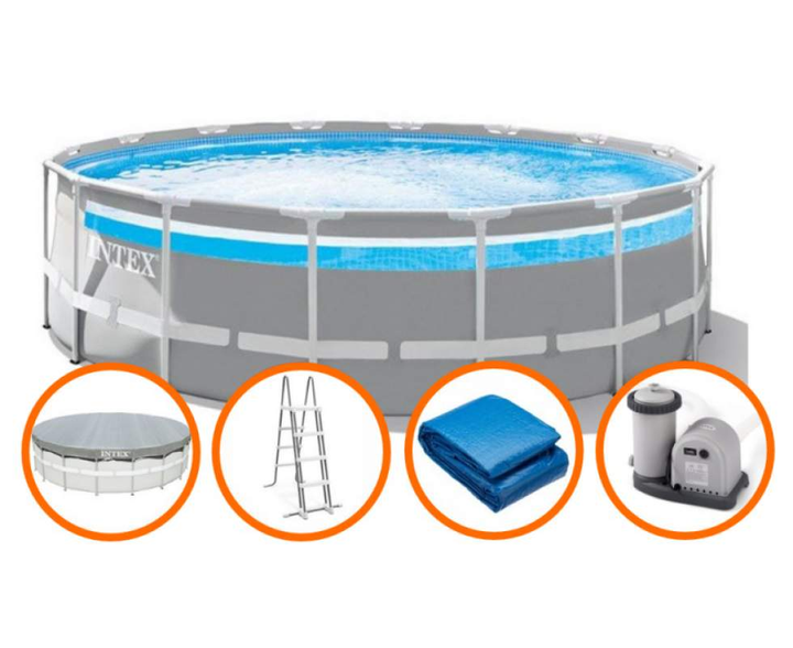 Каркасный бассейн Ultra Frame Pool Intex 26730 (Диаметр 488 x Высота ...