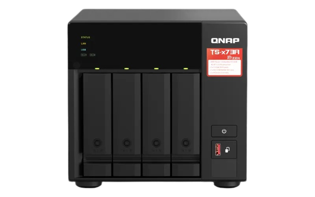 Мережеве сховище QNAP TS-473A-8G SO-DIMM DDR4 Чорний - зображення 2