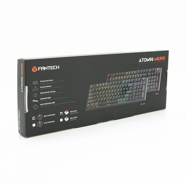 Клавиатура USB Fantech ATOM90 MK890, (Eng), Black (red switch), 89к, Q10 - изображение 2