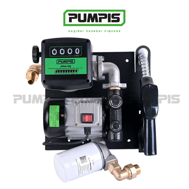 Заправна станція для дизельного палива з лічильником, міні АЗС PUMPIS MINI 220-60, 220 В, 60 л/хв - зображення 4