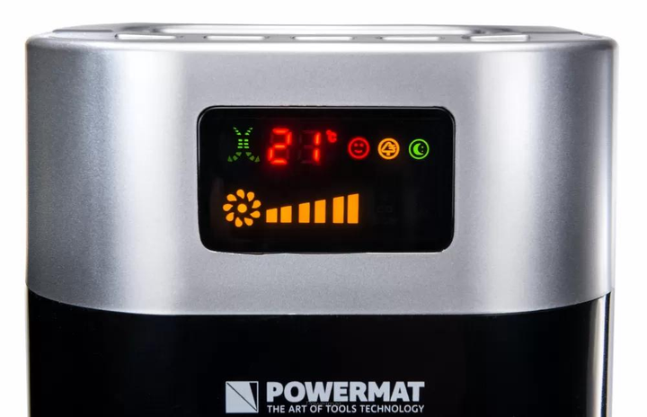 Колонний вентилятор з таймером та пультом Powermat Black Tower-120 стоячий підлоговий безшумний вентилятор колона - зображення 2